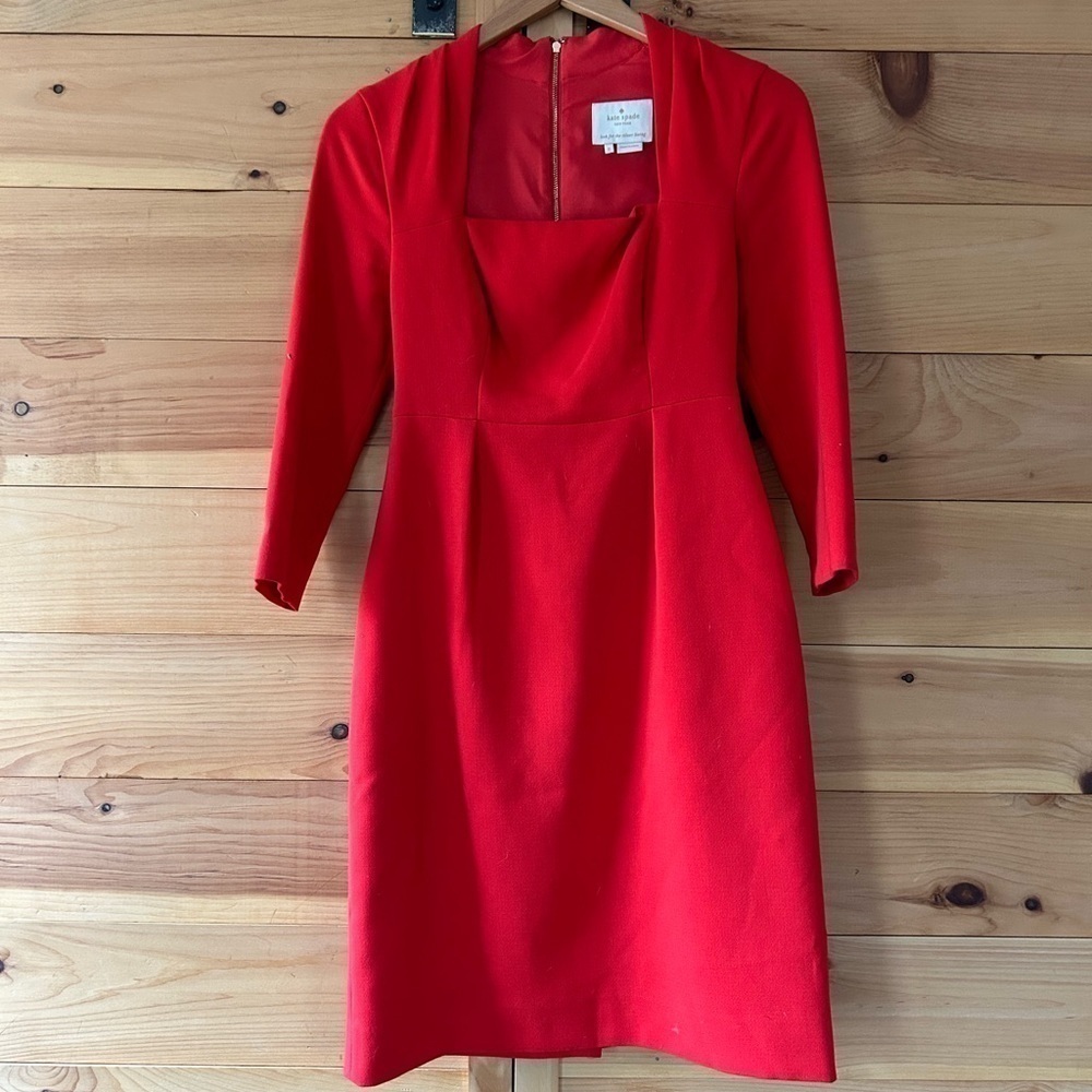 kate spade Sheila red knee length sheath dress size 0